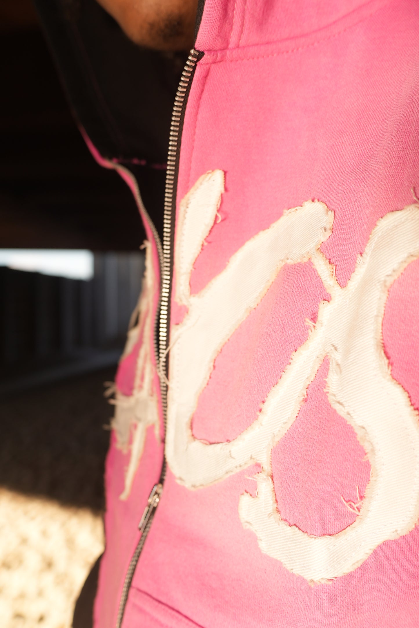 KAOS “Split Reality V1” Distressed Zip-Up Jacket