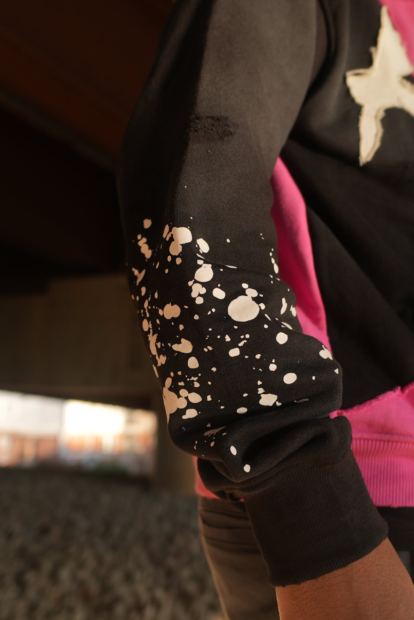 KAOS “Split Reality V1” Distressed Zip-Up Jacket